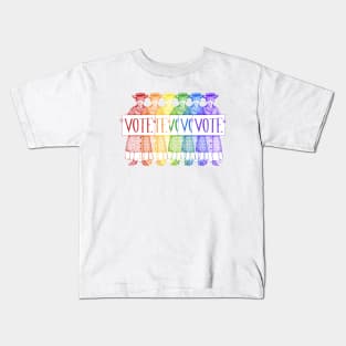 Rainbow Suffragettes Want You to VOTE Kids T-Shirt